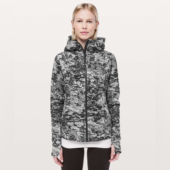 Lululemon Scuba Hoodie  Light Cotton Fleece Masked Lace Starlight Black- S 6 (n - Picture 1 of 11